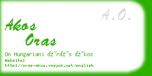 akos oras business card